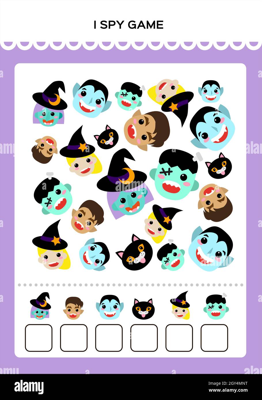 Happy Halloween I SPY Math Game for kids with Monsters. Mathematical practice. Education Game for Children. Vector Stock Vector