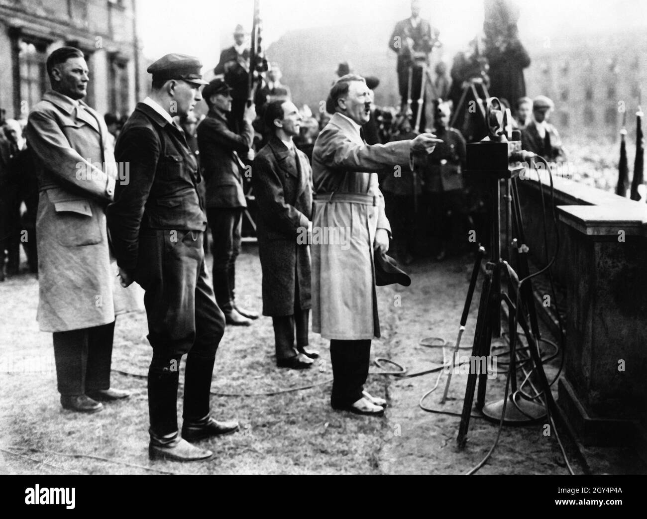 About a year before his election as Reich Chancellor, Adolf addresses a ...