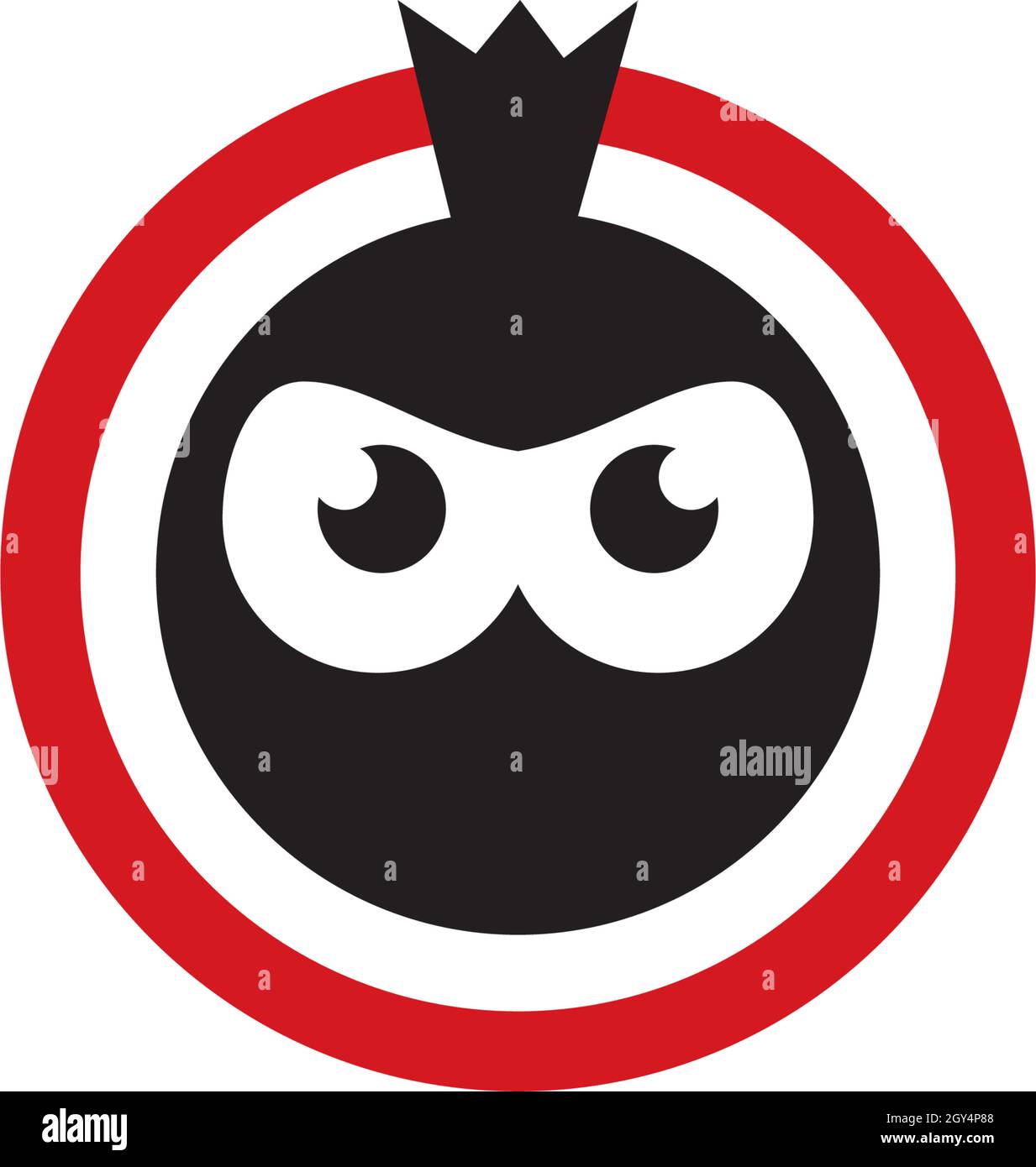 Ninja Face logo vector template Stock Vector