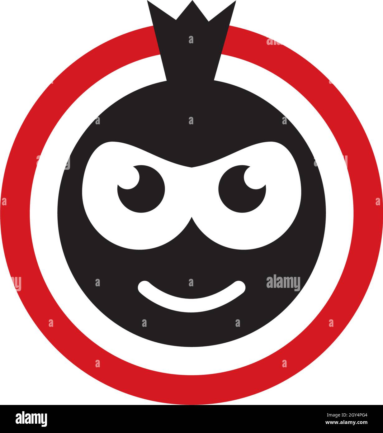 Ninja Face logo vector template Stock Vector