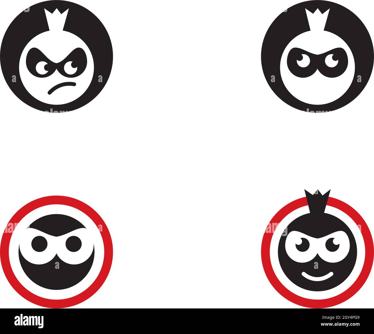 Ninja Face logo vector template Stock Vector