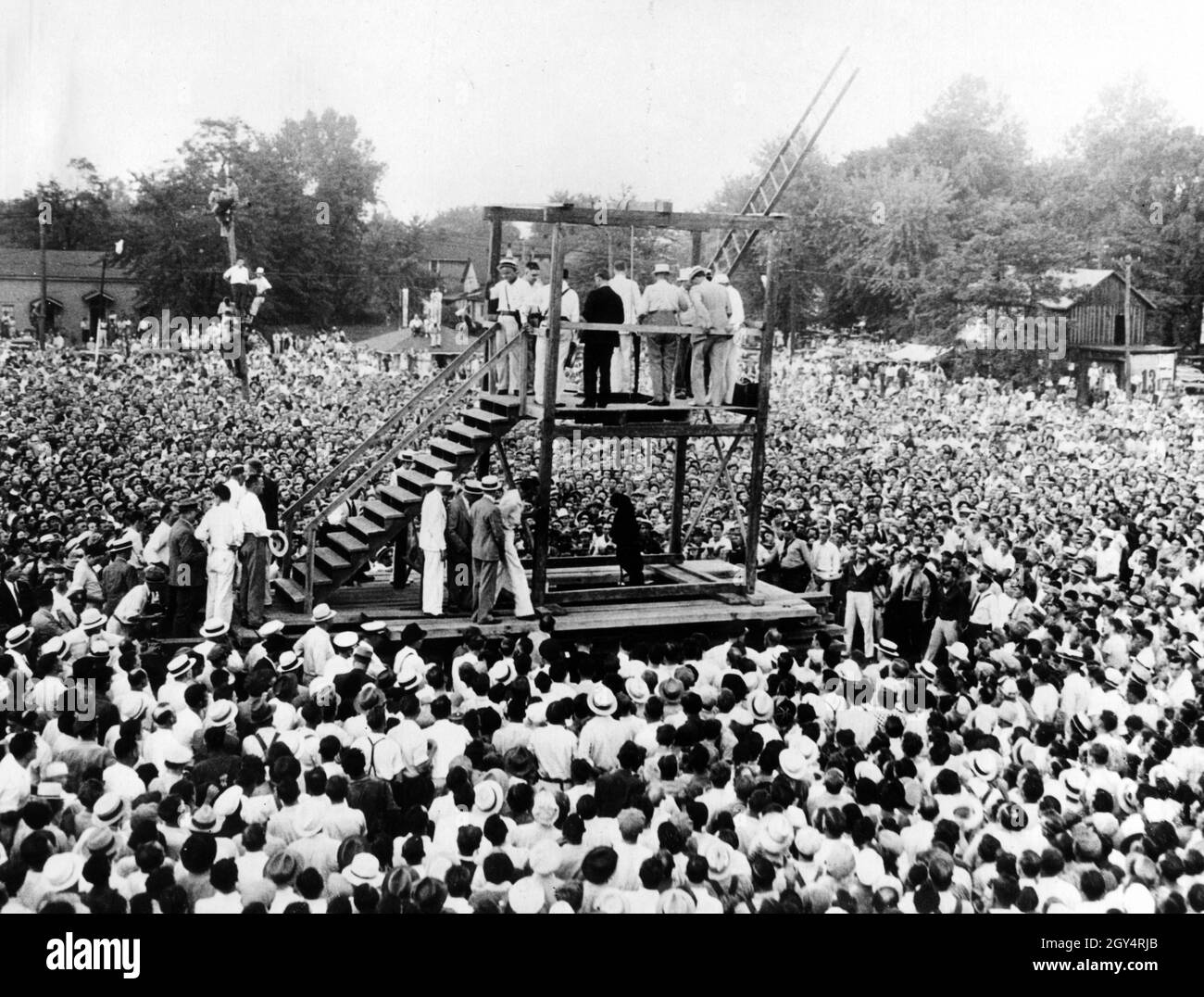 Public execution of Rainey Bethea in Owensboro in the US state of Kentucky. [automated translation] Stock Photo