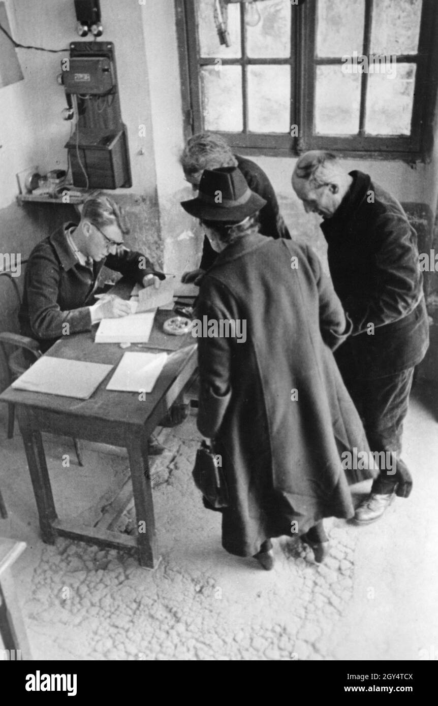 Wehrmacht and National Socialist People's Welfare take over the