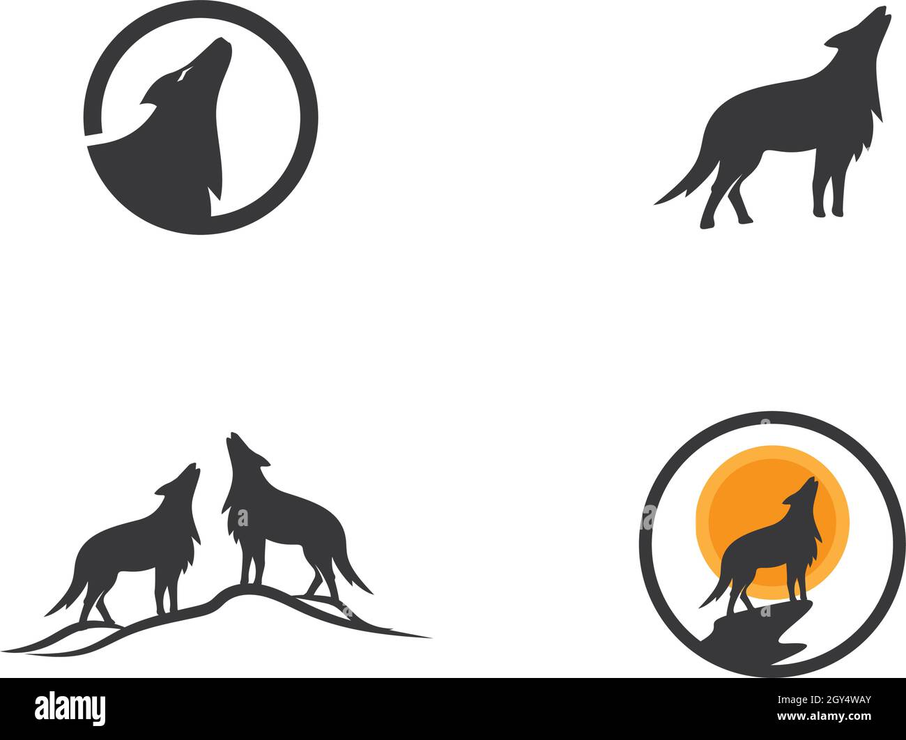 Wolf Logo vector Template Stock Vector