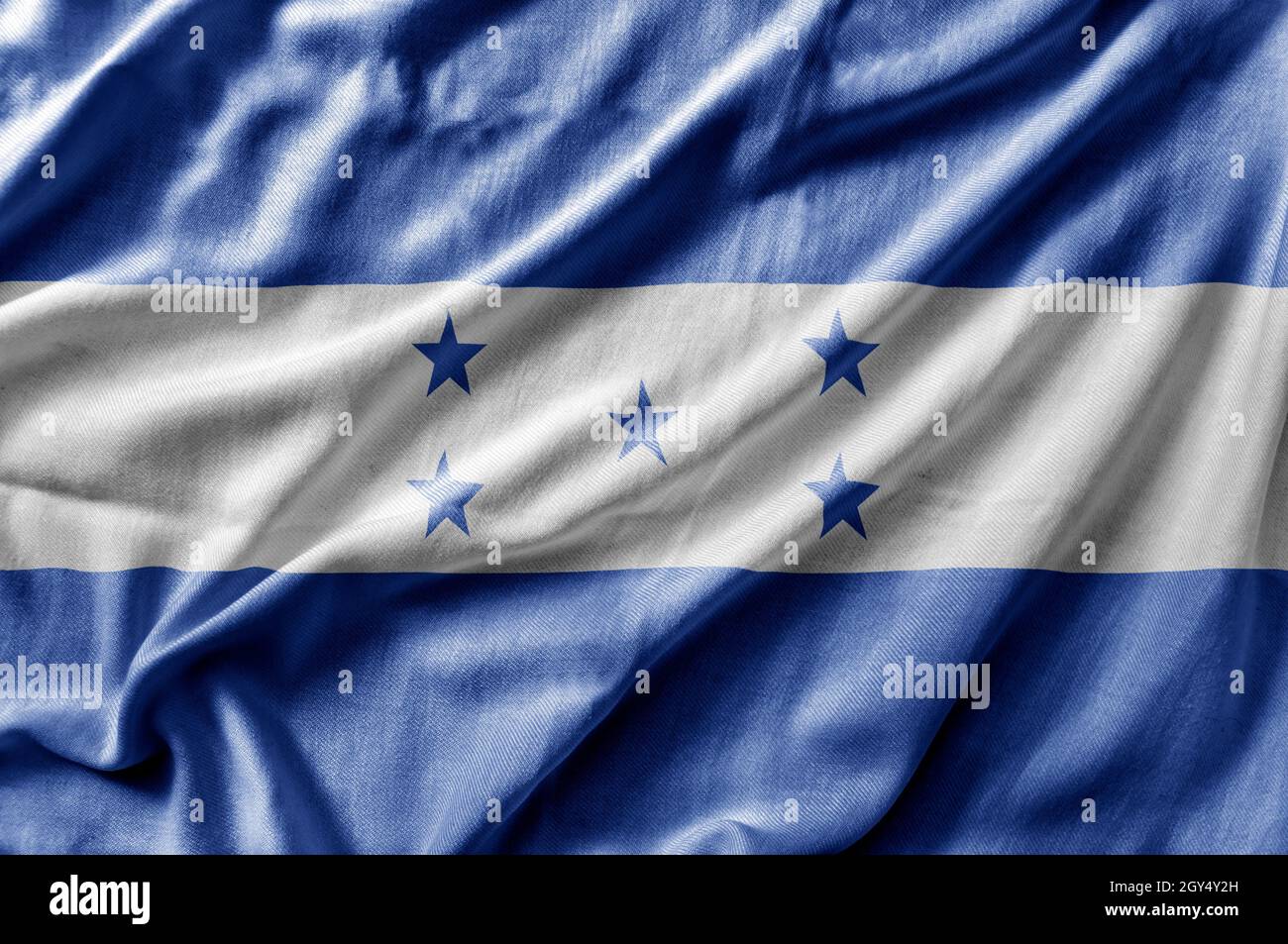 Waving detailed national country flag of Honduras Stock Photo Alamy
