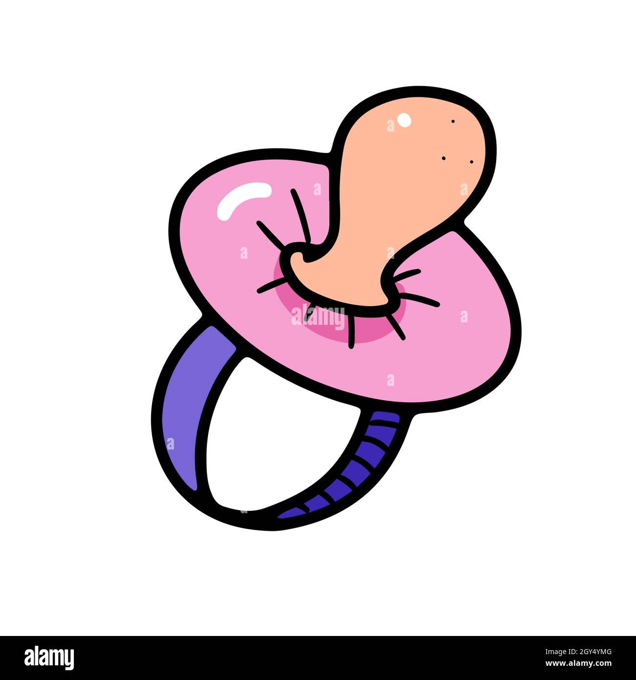 Baby pacifier vector illustration isolated on white background Stock
