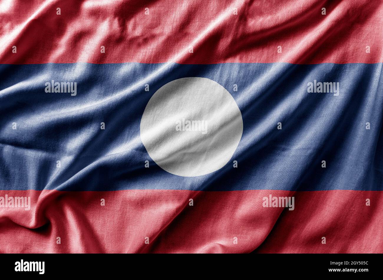 National flag of laos waving hires stock photography and images Alamy