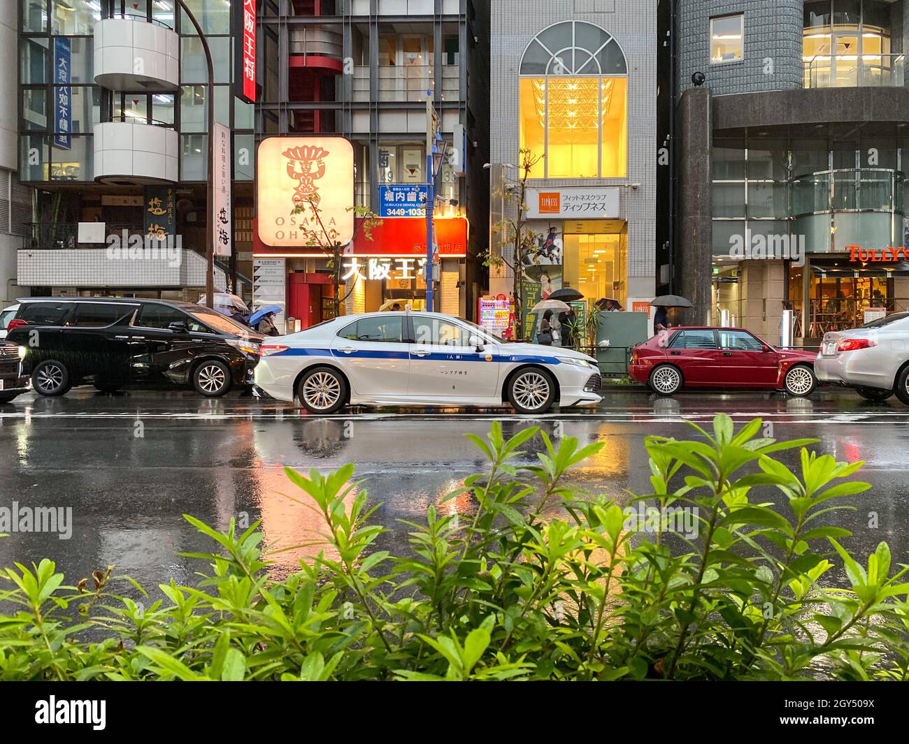 Tokyo, Japan - 22November 2019: Toyota Police Car at street of Tokyo Stock Photo