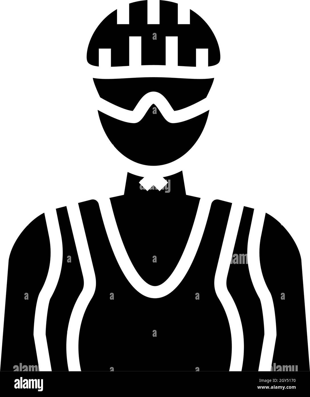 female cyclist glyph icon vector illustration Stock Vector Image & Art