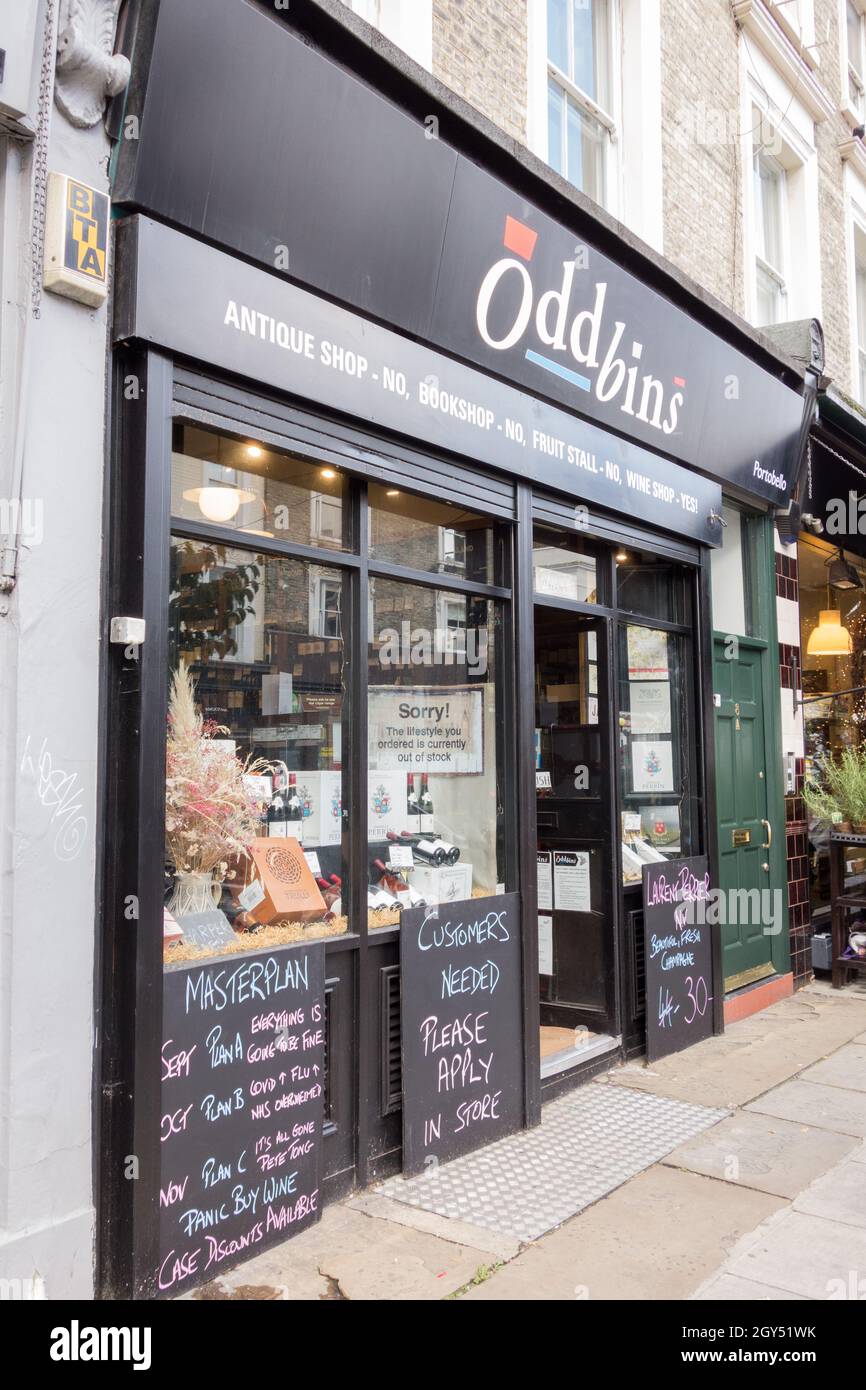 Oddbins wine shop near Portobello Road, London, England, UK Stock Photo Alamy