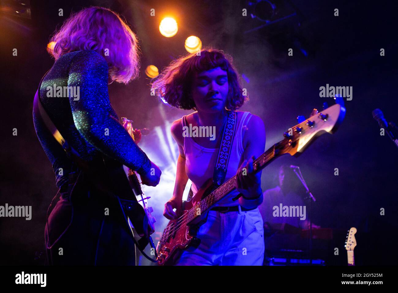 Oslo, Norway. 02nd, October 2021. The Danish pop duo Prisma performs a live  concert at Blå during the Norwegian showcase festival and music conference  by:Larm 2021 in Oslo. The duo consists of