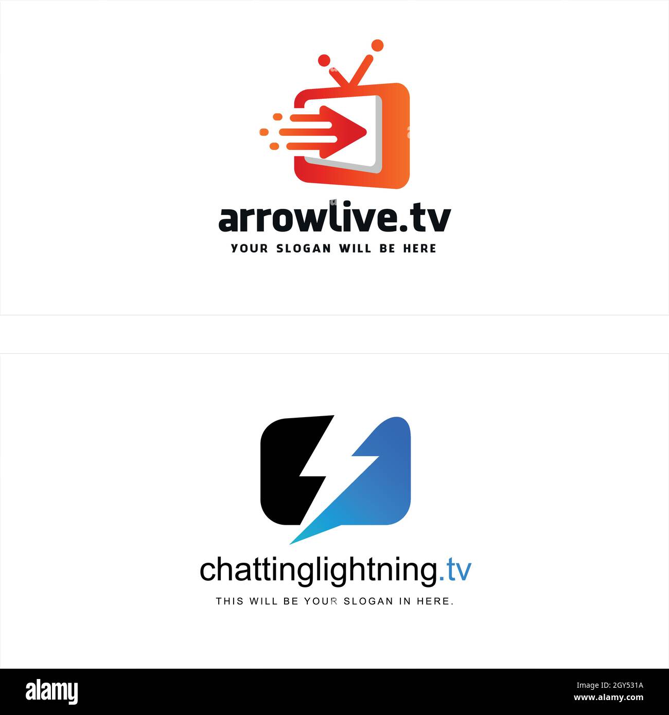 Social Media logo design Stock Vector