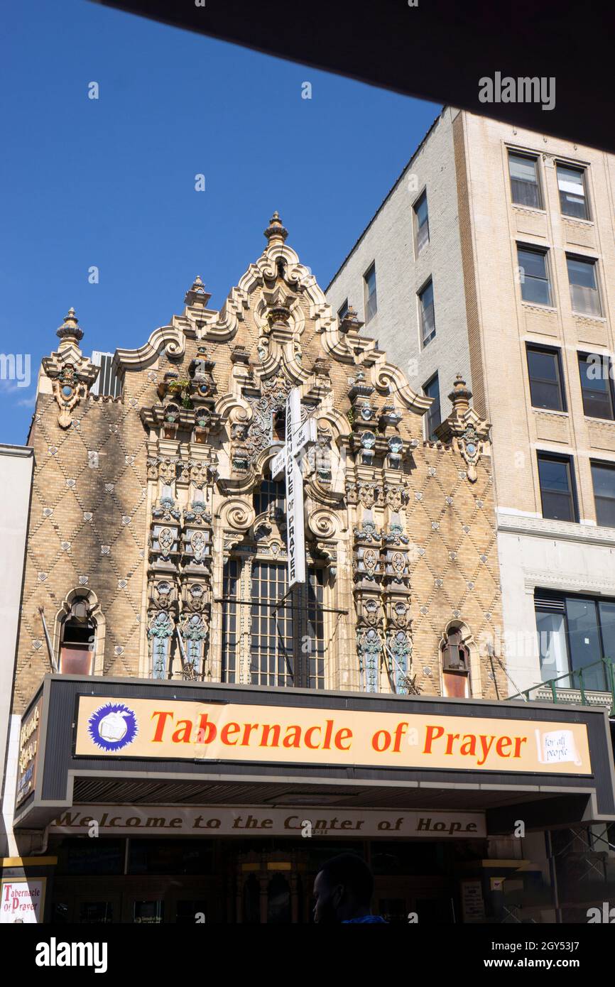 The exterior of the Tabernacle of Prayer for All church on Merrick Blvd