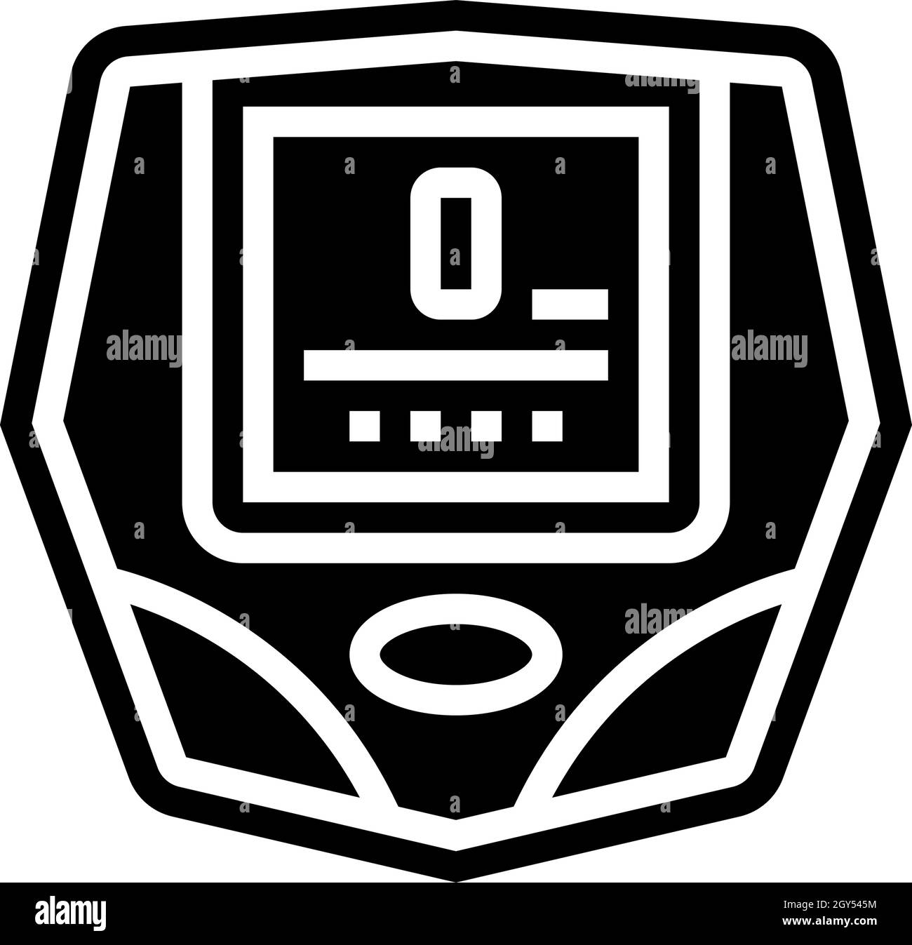 cyclometer bike device glyph icon vector illustration Stock Vector ...