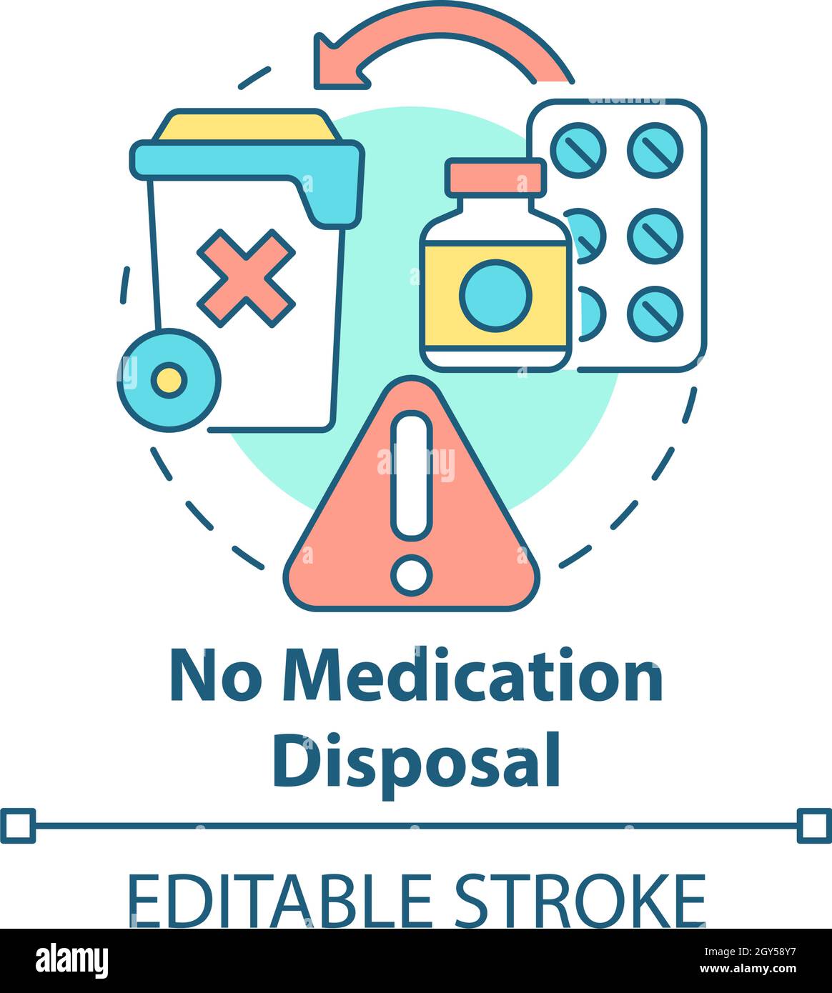 No medication disposal concept icon Stock Vector Image & Art Alamy