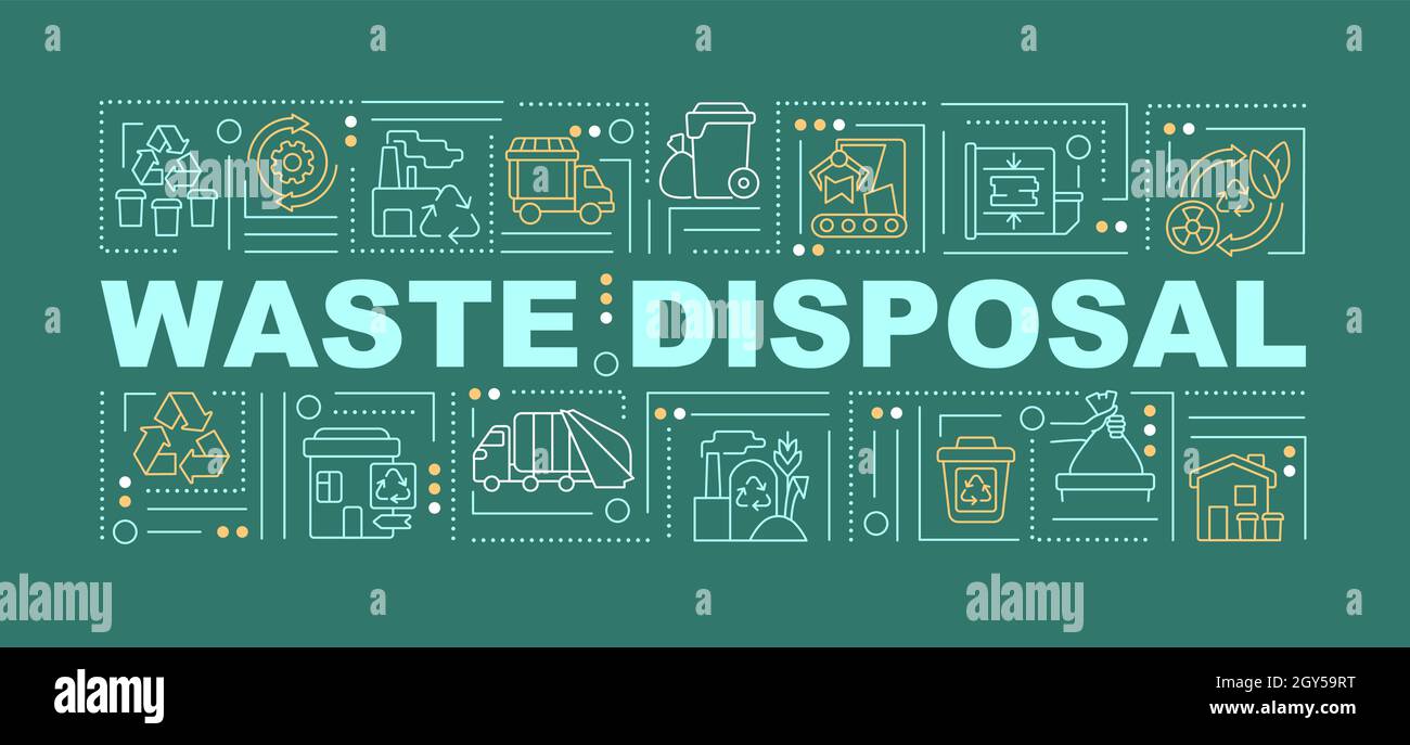 Waste disposal and processing word concepts banner Stock Vector Image & Art Alamy
