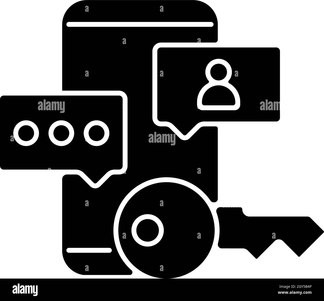 Social media password black glyph icon Stock Vector Image & Art - Alamy