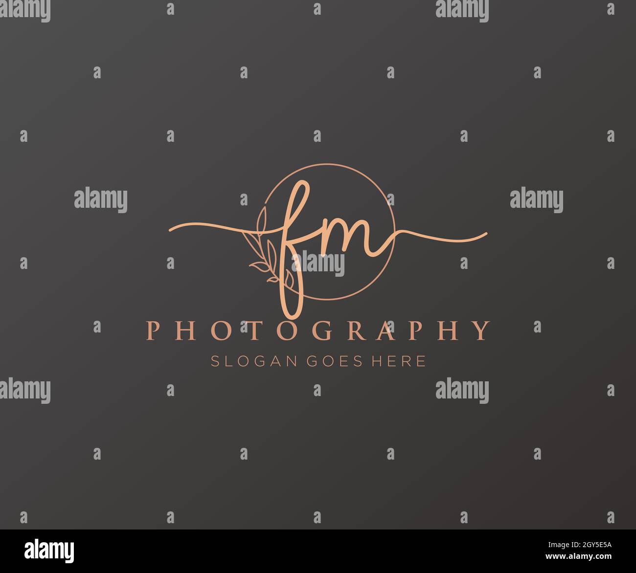 FM feminine logo. Usable for Nature, Salon, Spa, Cosmetic and Beauty ...