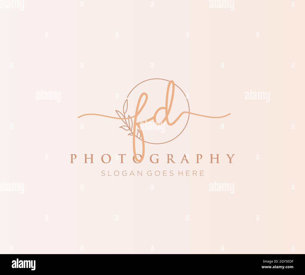 FD feminine logo. Usable for Nature, Salon, Spa, Cosmetic and Beauty ...