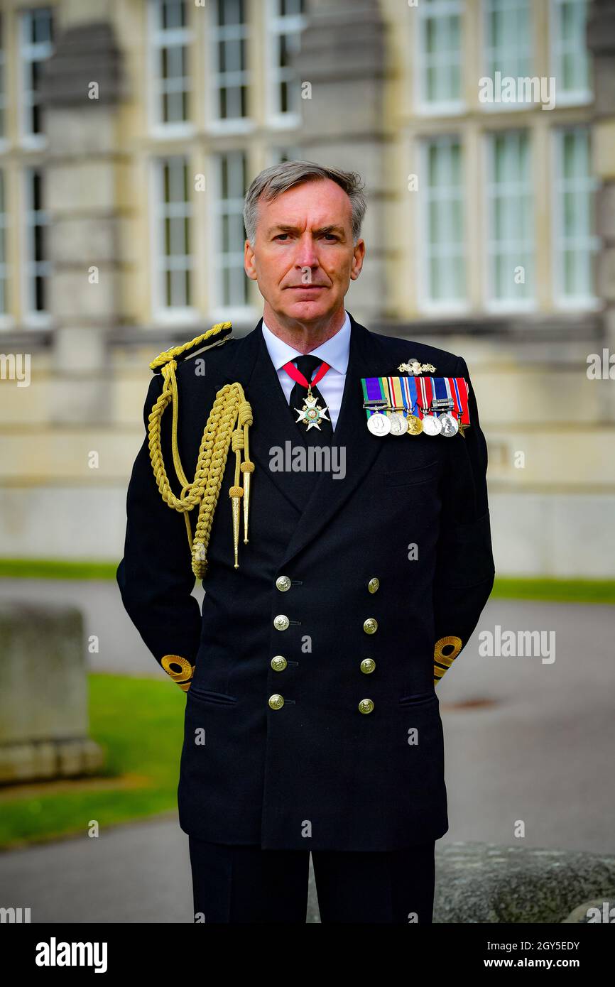 File photo dated 12/4/2021 of the First Sea Lord and Chief of the Naval Staff Admiral Sir Tony Radakin who has been appointed as the new armed forces chief. Radakin, 55, will take over as Chief of the Defence Staff from General Sir Nick Carter on November 30. Issue date: Thursday October 7, 2021. Stock Photo