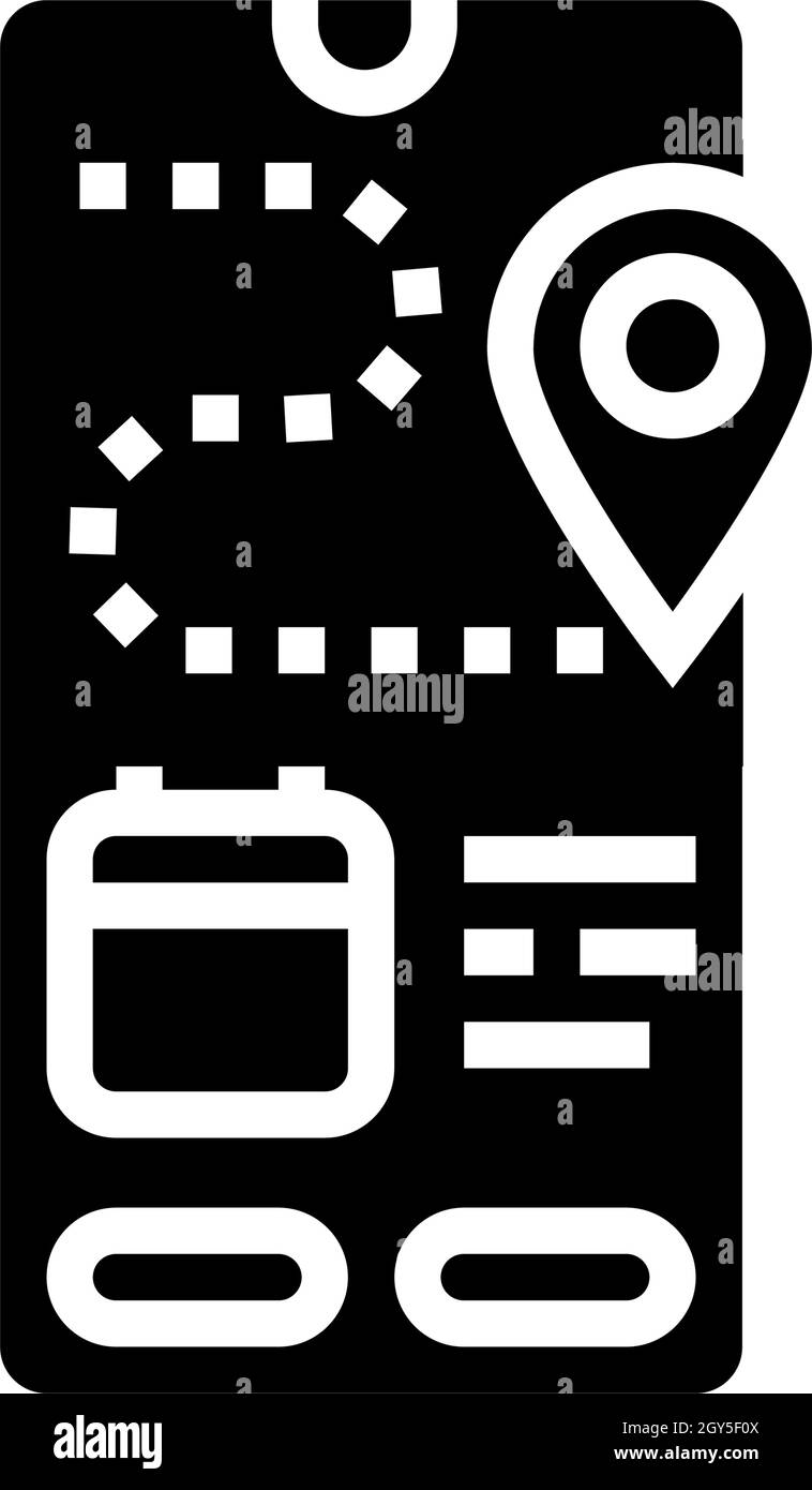 tracking delivery glyph icon vector illustration Stock Vector Image ...