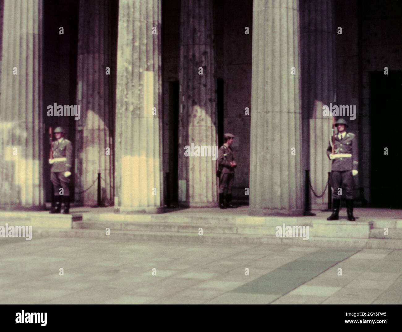 Armed guards on Ceremonial Duty, Berlin, East Germany,1982 Stock Photo