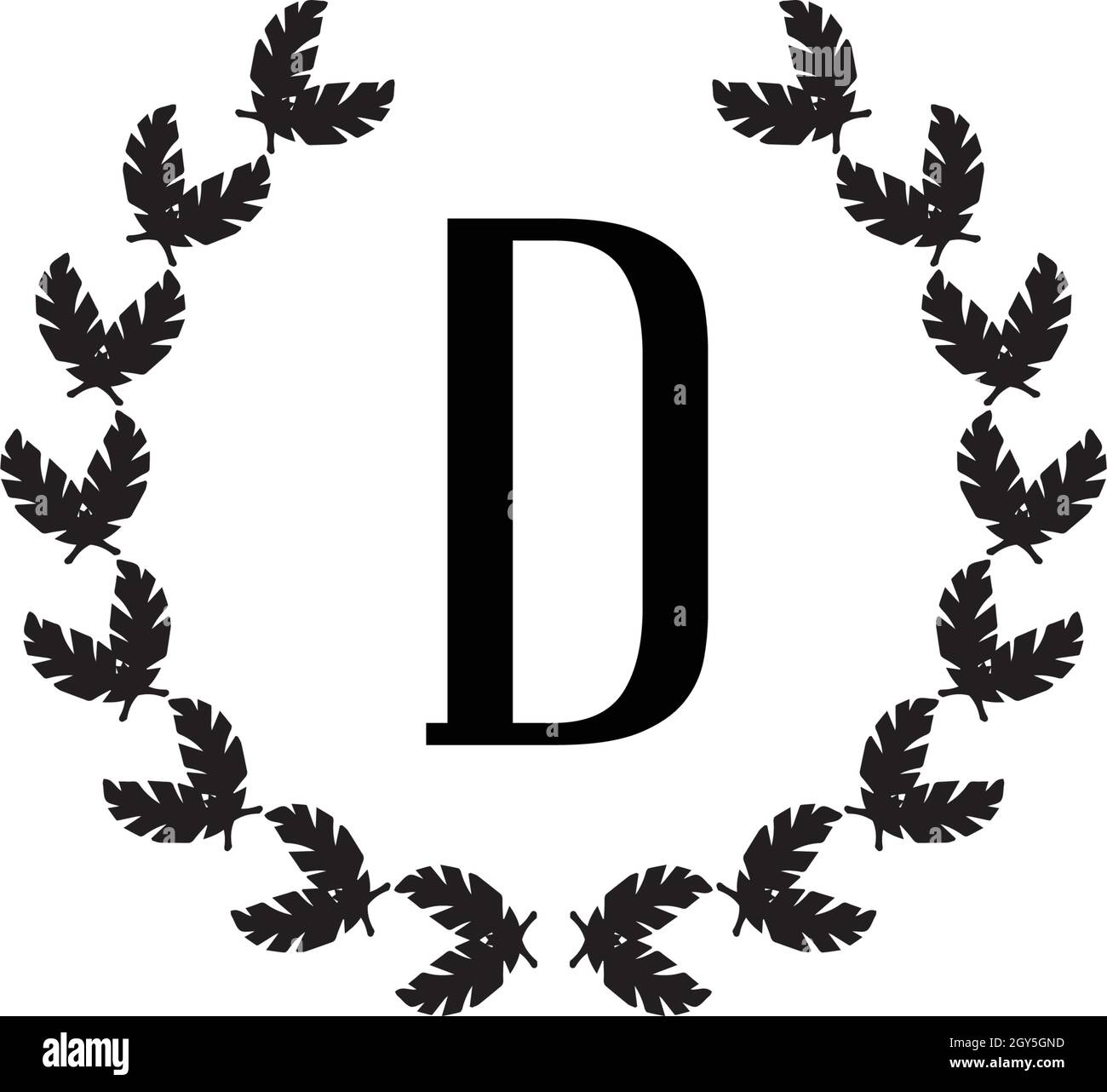 LETTER D LOGO DESIGN WITH NEGATIVE SPACE EFFECT FOR ILLUSTRATION USE ...