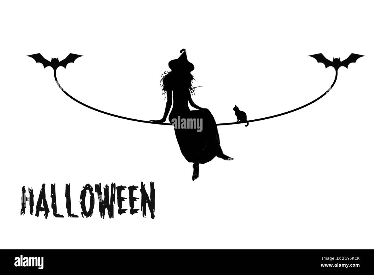 Halloween Concept isolated on a white background. Stock Photo