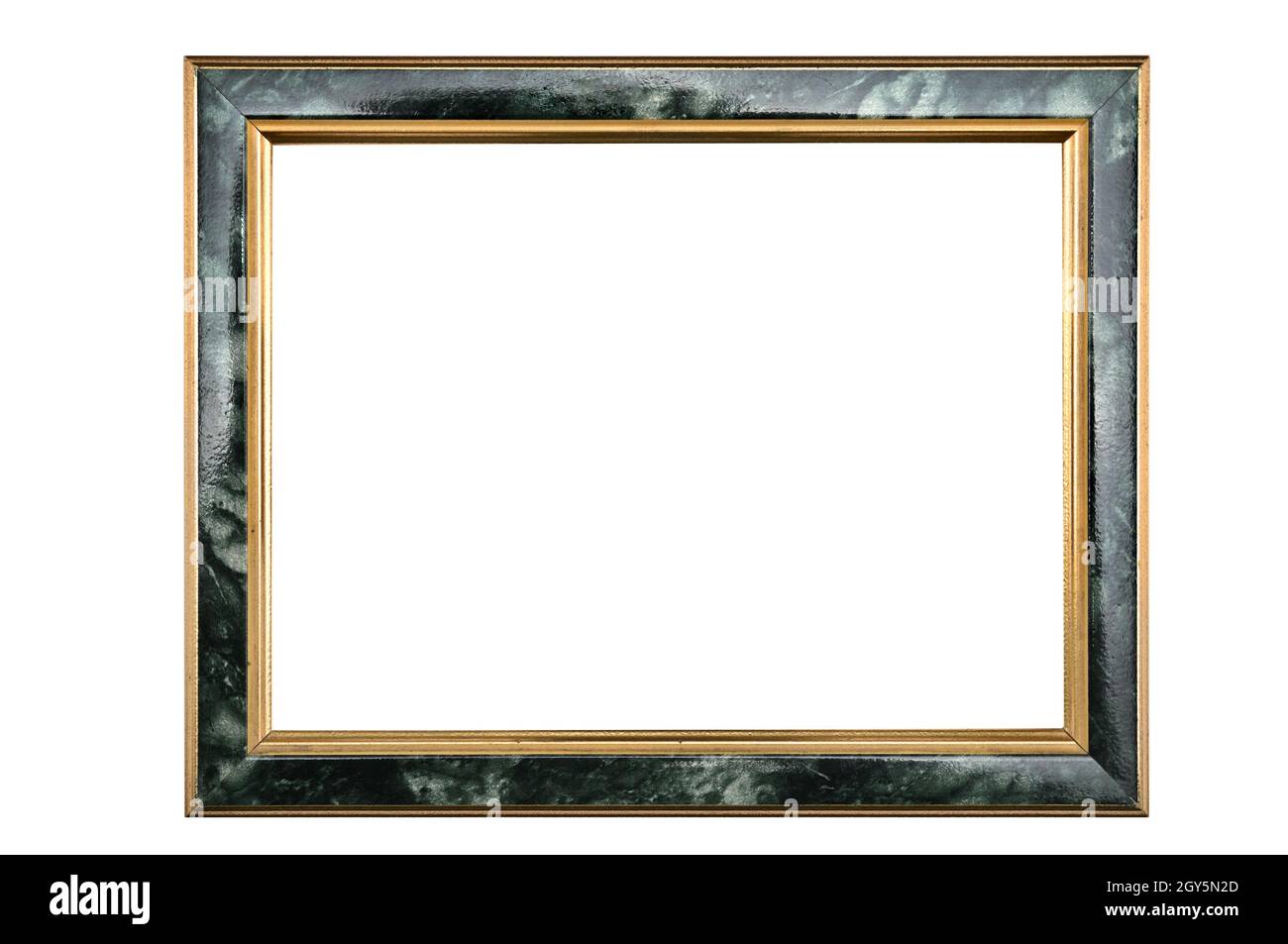 Vintage photo frame with marble effect on an isolated white background ...