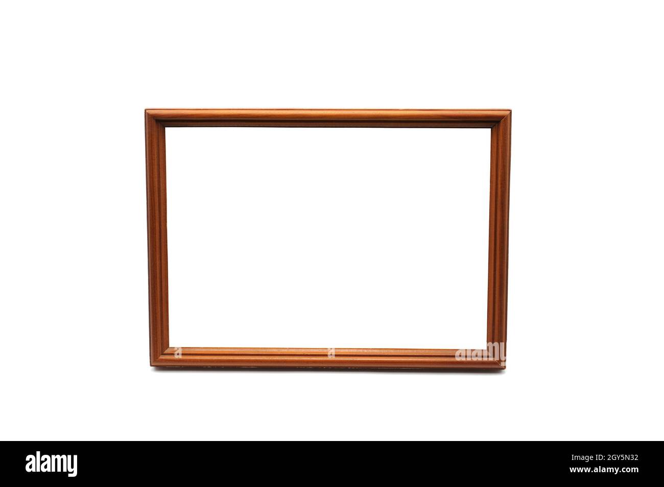 Vintage wooden photo frame on an isolated white background Stock Photo ...