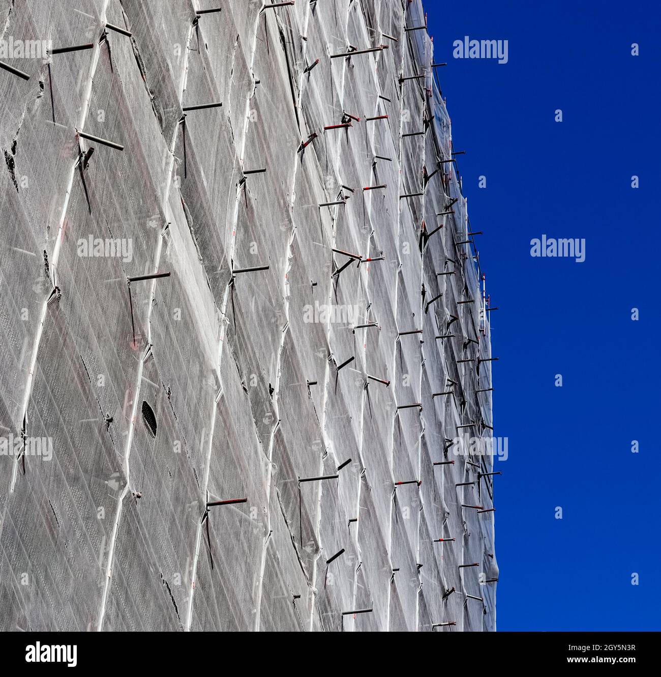 Construction site during progress found in german towns. Stock Photo