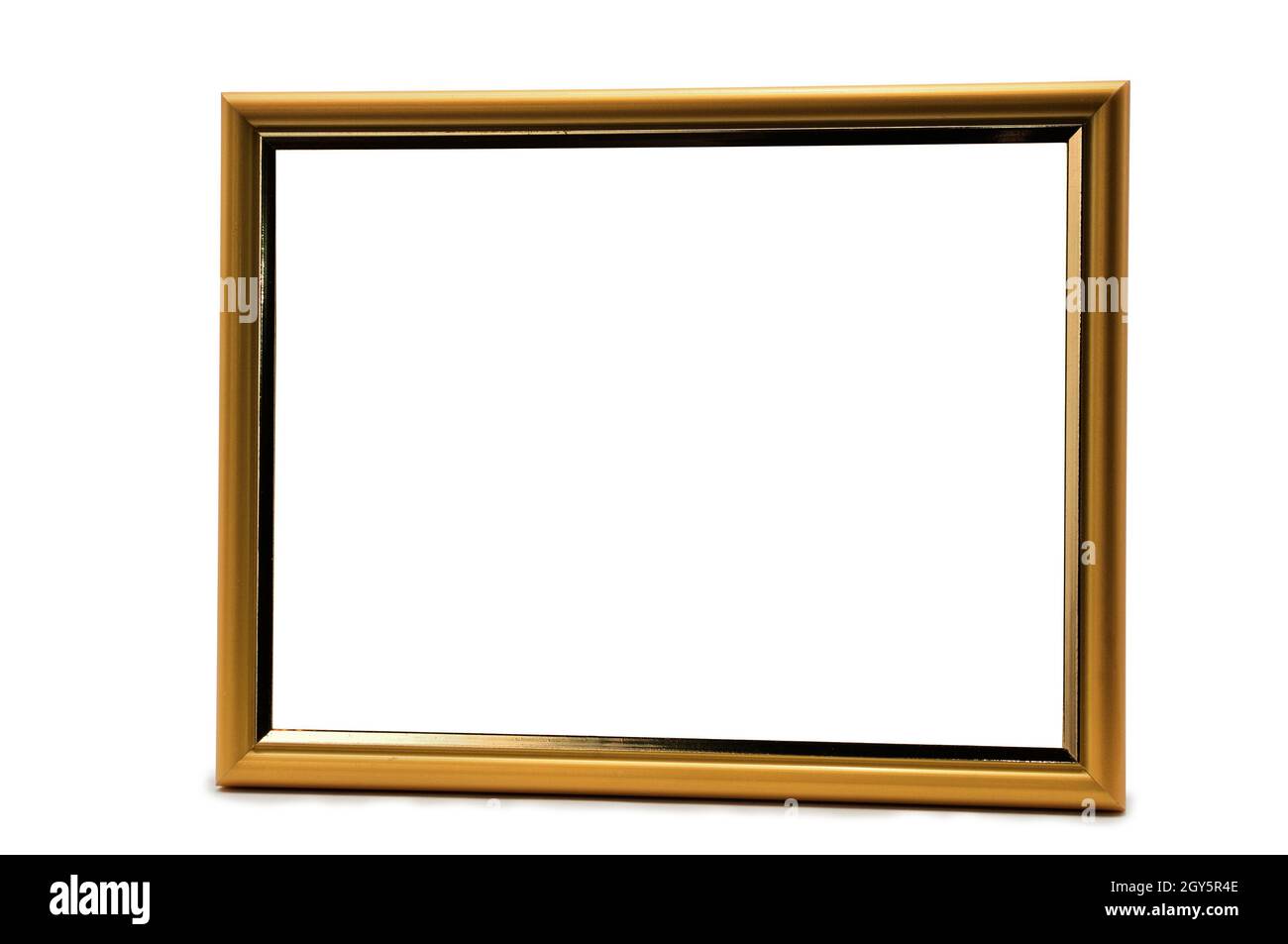 Vintage wooden photo frame on an isolated white background Stock Photo ...