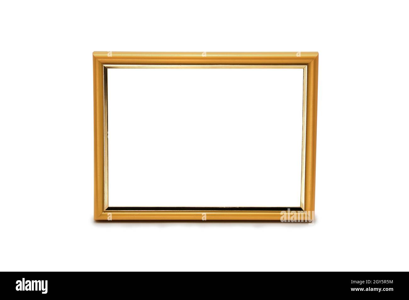Vintage wooden photo frame on an isolated white background Stock Photo ...