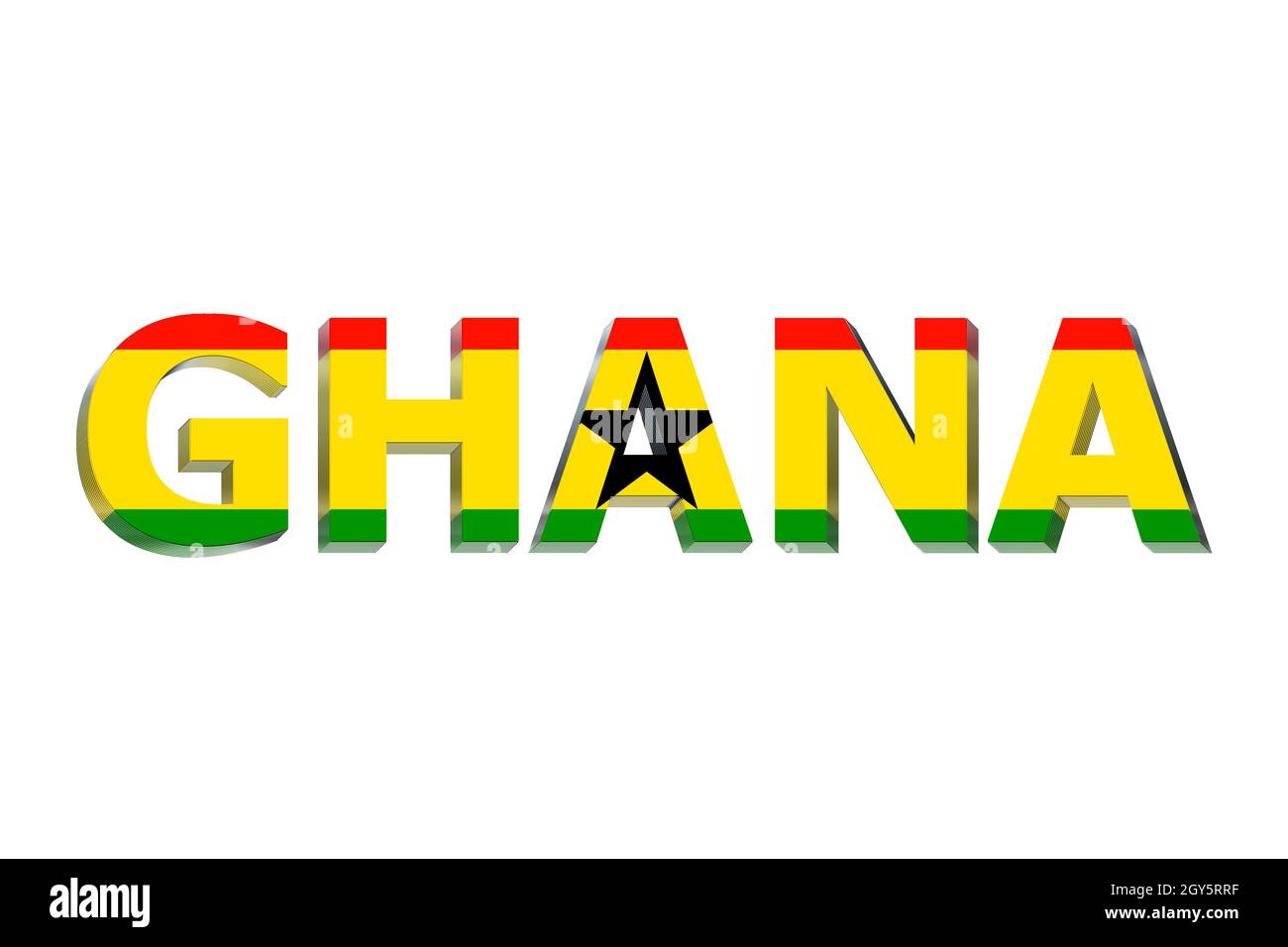 Flag of Ghana on a text background Stock Photo - Alamy