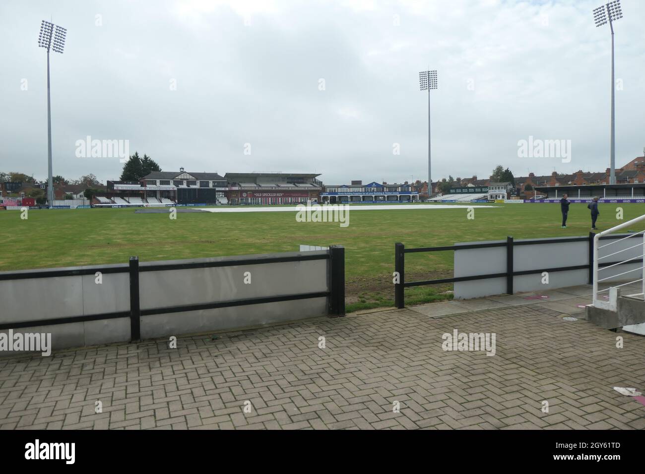 Northampton Town Cricket ground Steel backs Stock Photo Alamy