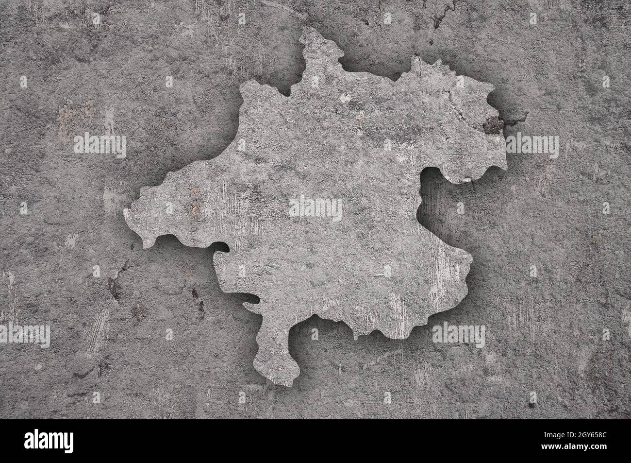 Map of Upper Austria on weathered concrete Stock Photo - Alamy