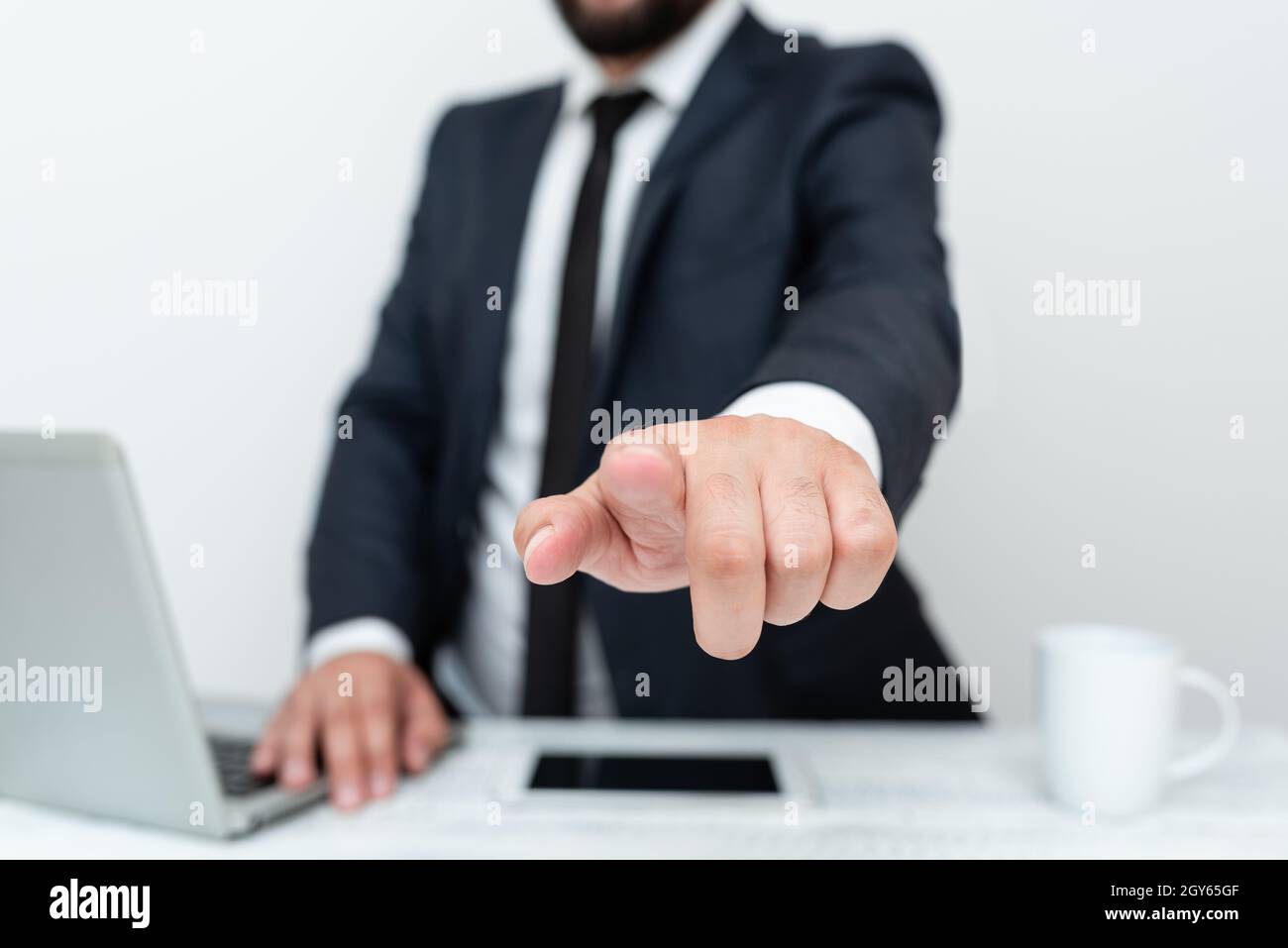 Remote Office Work Online Smartphone Voice And Video Calling Stock ...