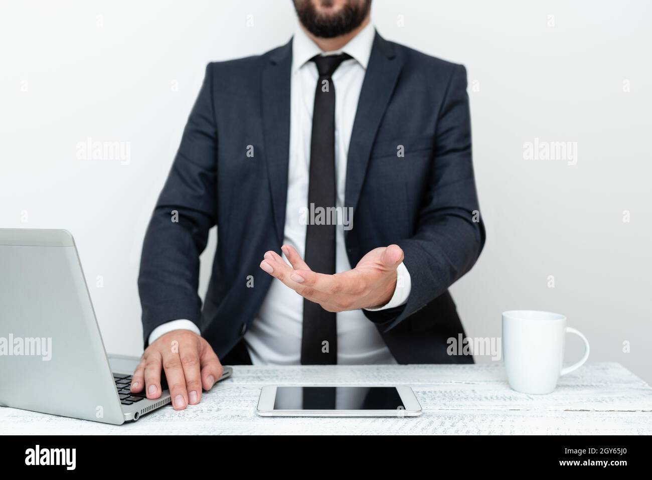 Remote Office Work Online Smartphone Voice And Video Calling Stock ...