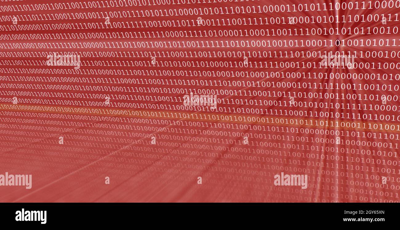 Colorful digital binary data digits and streaming binary code ...