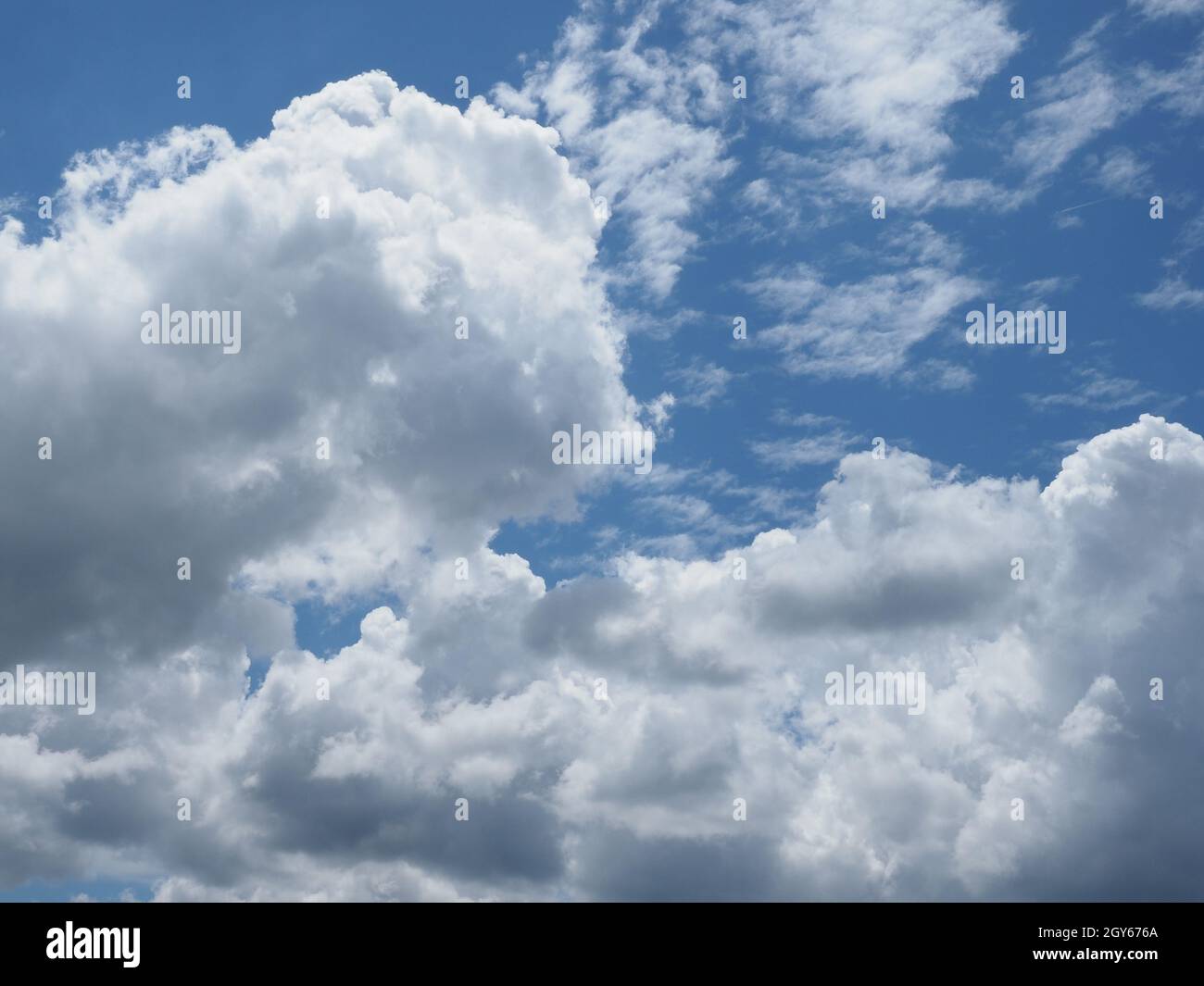 dramatic stormy blue sky with dark clouds useful as a background Stock ...