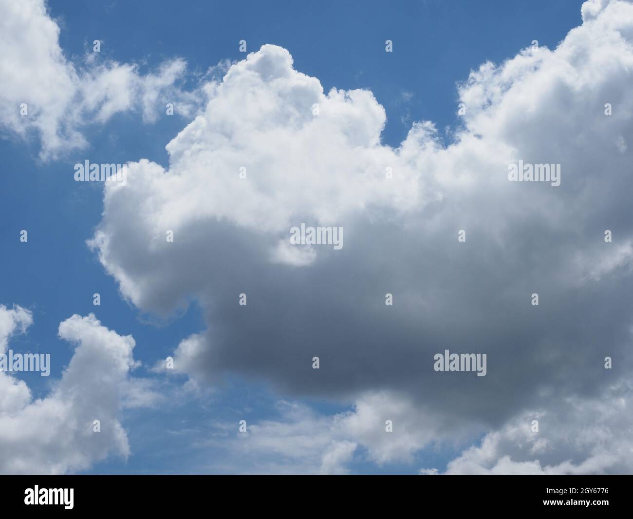 dramatic stormy blue sky with dark clouds useful as a background Stock ...