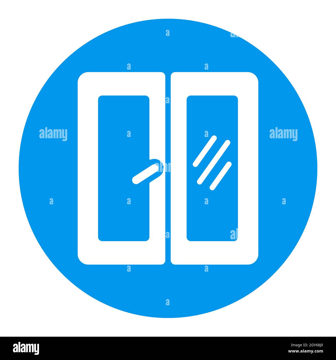 Window vector white glyph icon. Casement sign. Construction, repair and ...