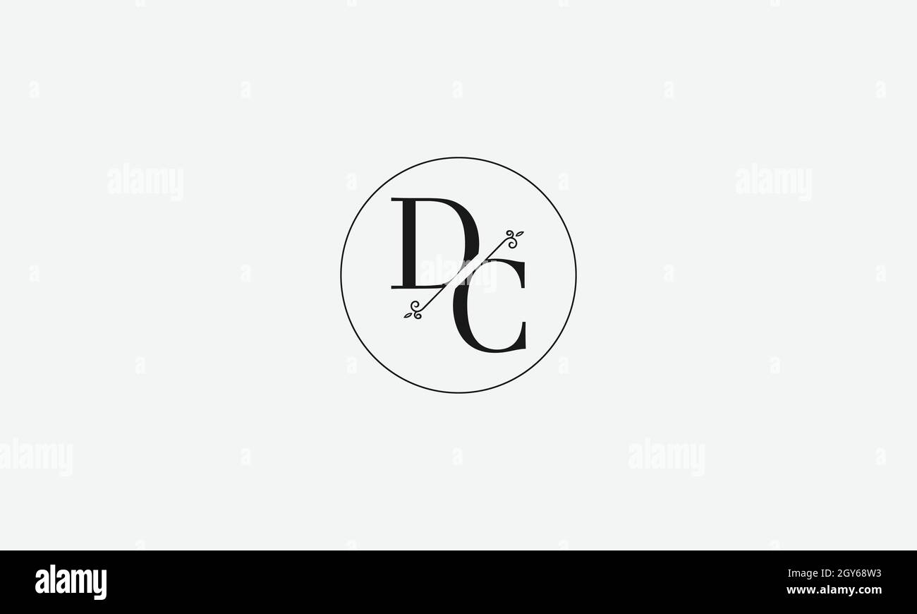 LETTERS DC LOGO DESIGN WITH NEGATIVE SPACE EFFECT FOR ILLUSTRATION USE ...