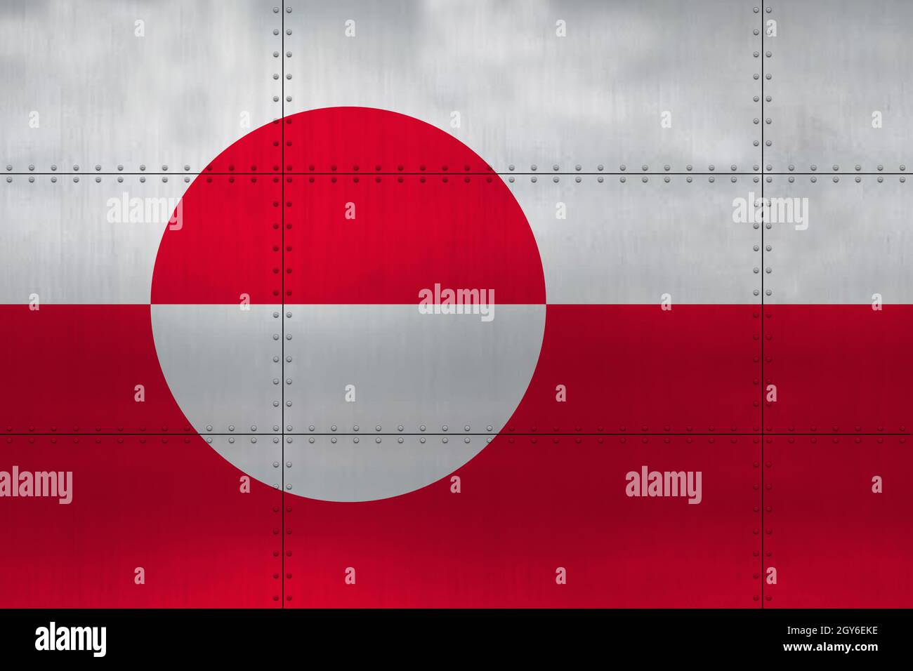 Flag of Greenland on metal wall background Stock Photo - Alamy