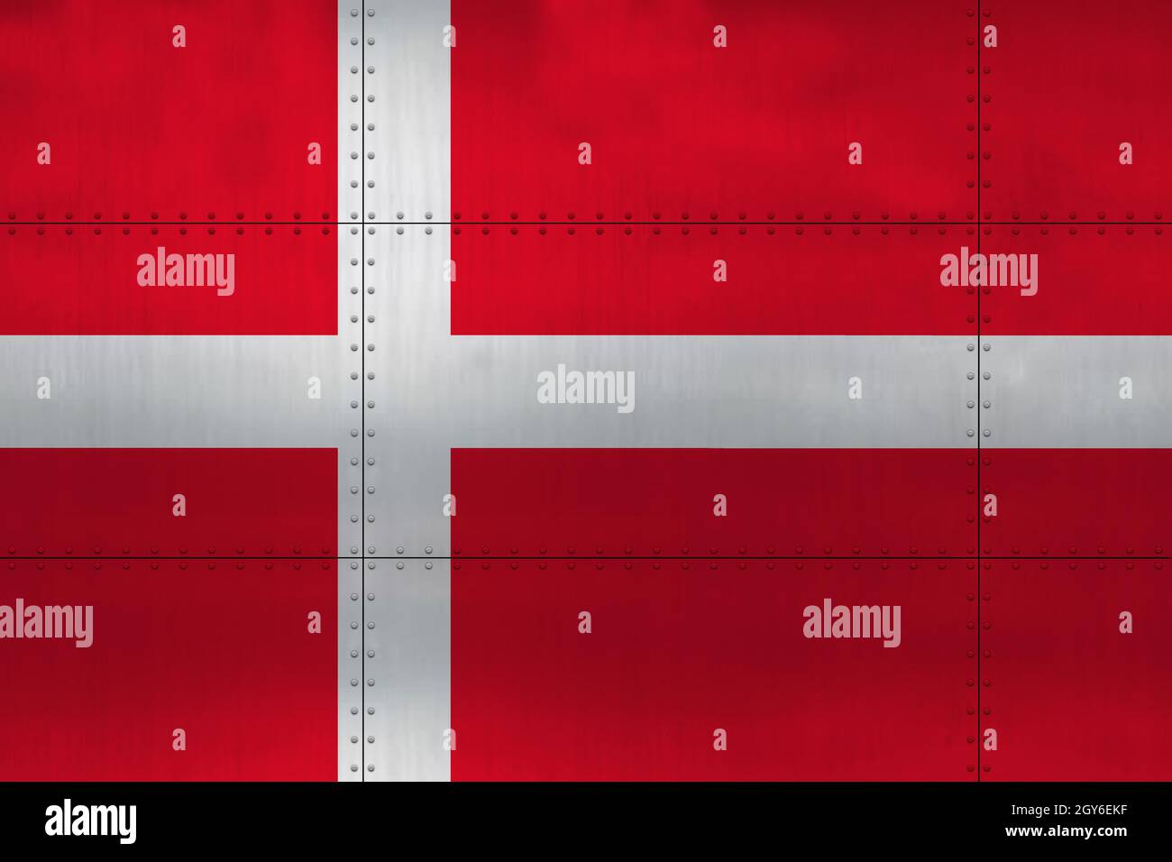 Flag of Denmark on a metal wall background Stock Photo - Alamy