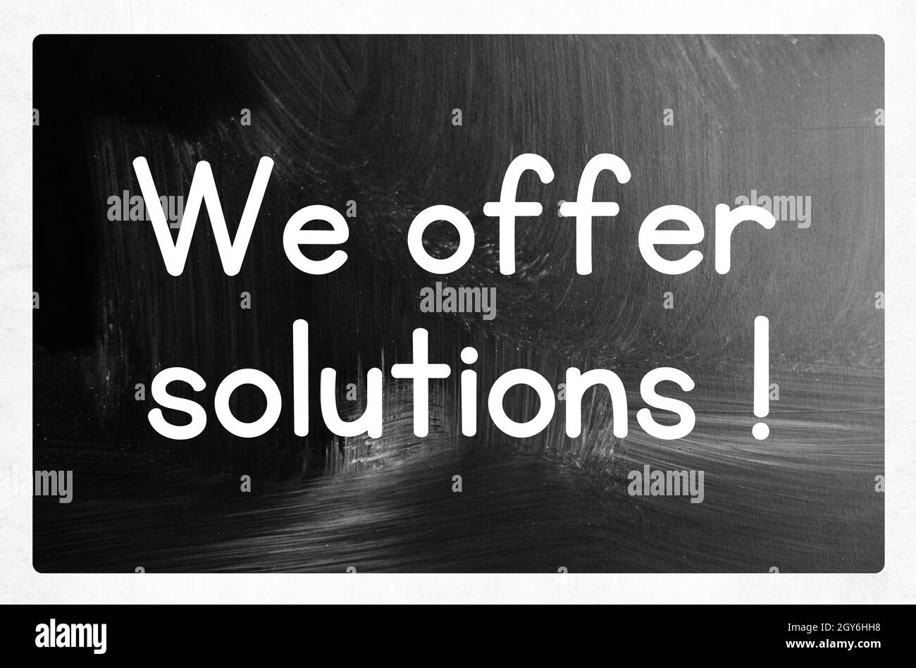 we offer solutions! Stock Photo