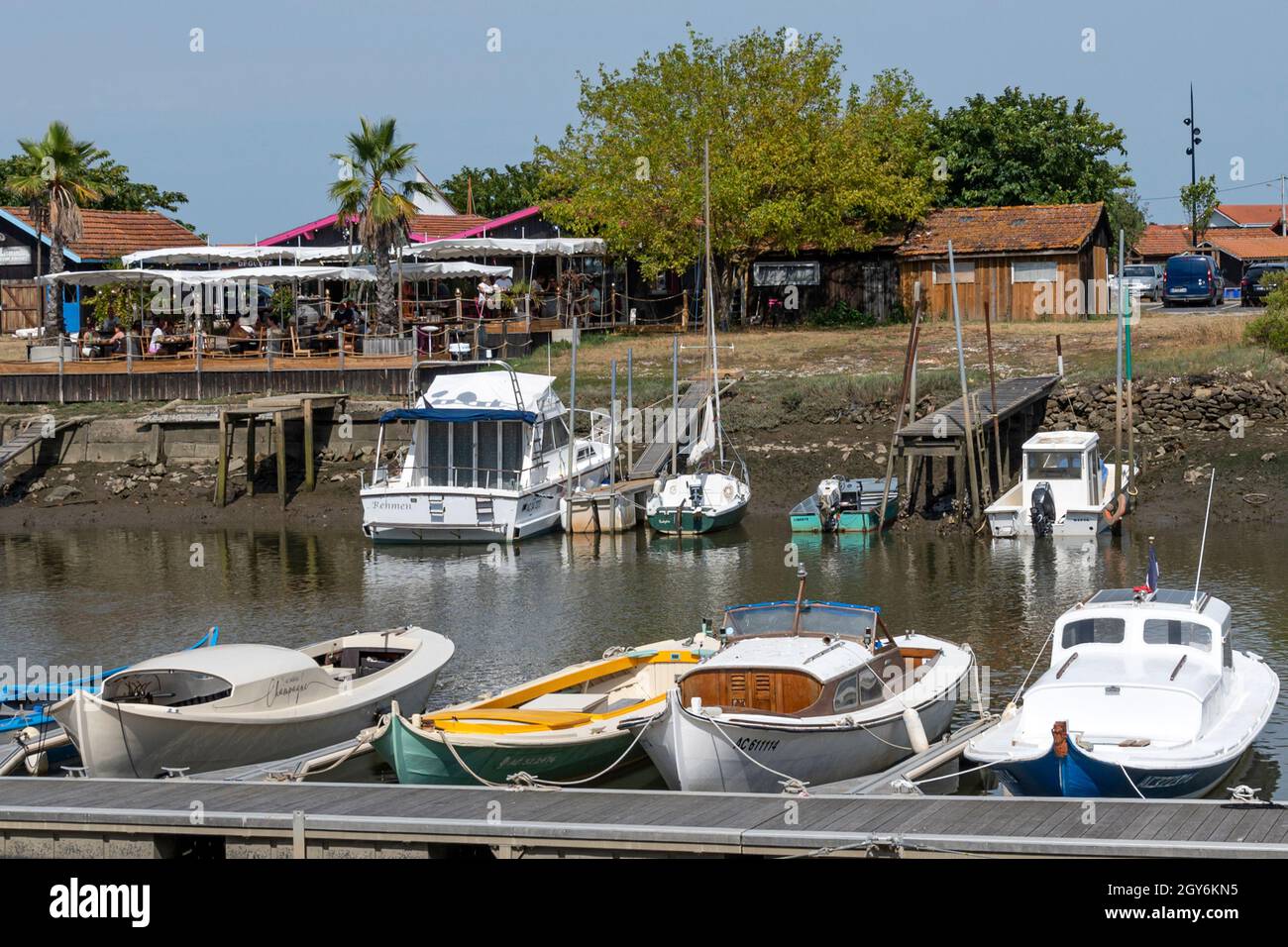 The oyster port of Arcachon, France Stock Photo