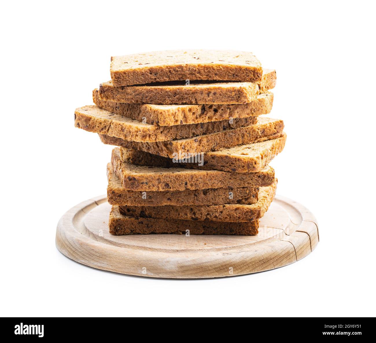 Sliced wholegrain bread isolated on white background Stock Photo - Alamy