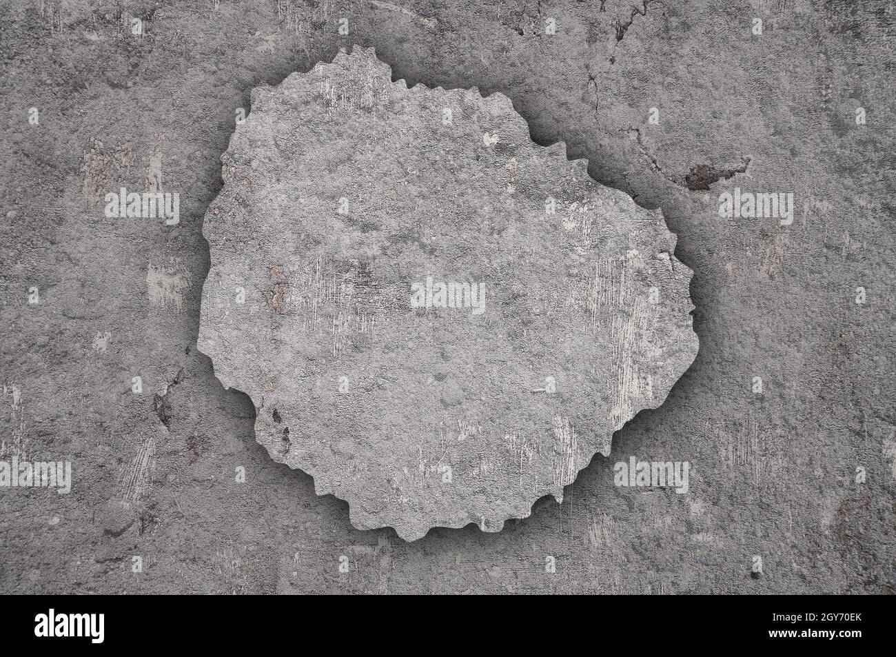 Map of La Gomera on weathered concrete Stock Photo - Alamy