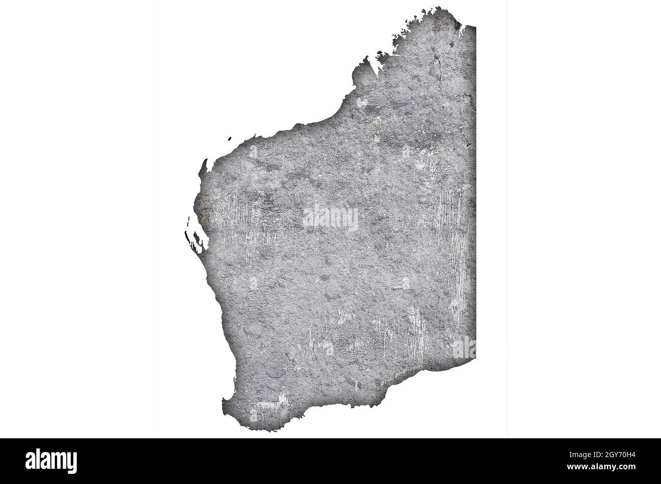 Map of Western Australia on weathered concrete Stock Photo - Alamy